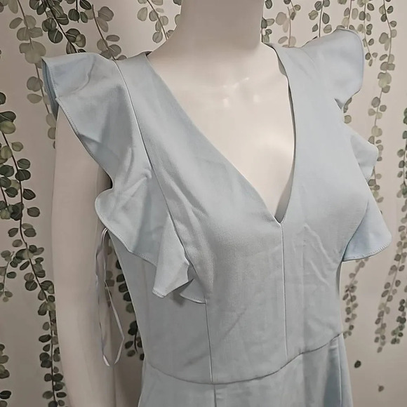 NWOT French Connection Whisper Ruffle V Neck Dress Sz 10 - Picture 4 of 10